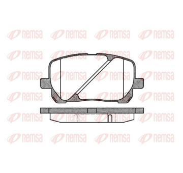Sada brzdových destiček, kotoučová brzda REMSA 0954.00