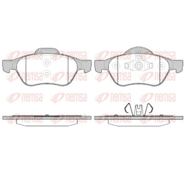 Sada brzdových destiček, kotoučová brzda REMSA 0962.40