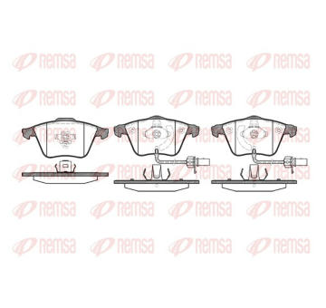 Sada brzdových destiček, kotoučová brzda REMSA 0964.12