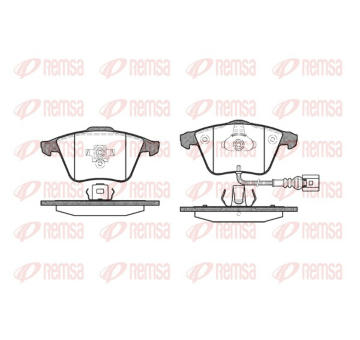 Sada brzdových destiček, kotoučová brzda REMSA 0964.32