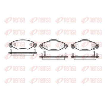 Sada brzdových destiček, kotoučová brzda REMSA 0978.02