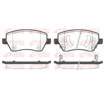 Sada brzdových destiček, kotoučová brzda REMSA 0987.02