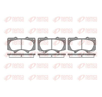 Sada brzdových destiček, kotoučová brzda REMSA 0988.00