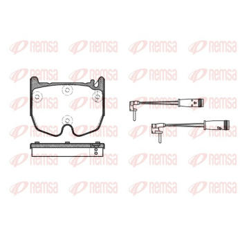 Sada brzdových destiček, kotoučová brzda REMSA 0992.02