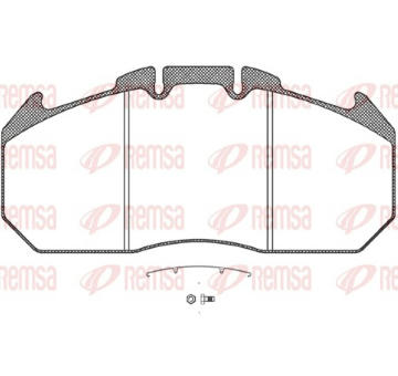 Sada brzdových destiček, kotoučová brzda REMSA JCA 1034.30