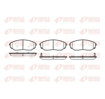 Sada brzdových destiček, kotoučová brzda REMSA 1041.02