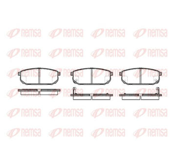 Sada brzdových destiček, kotoučová brzda REMSA 1042.02