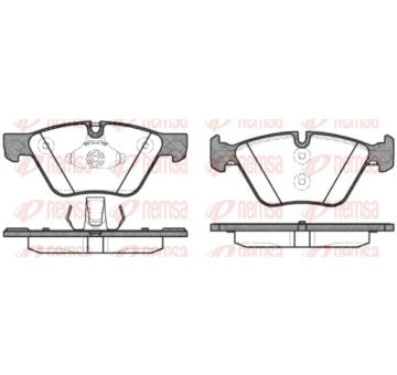 Sada brzdových destiček, kotoučová brzda REMSA 1052.30