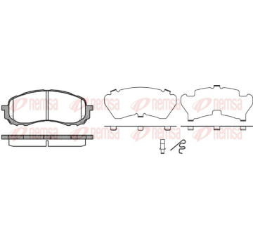 Sada brzdových destiček, kotoučová brzda REMSA 1081.11