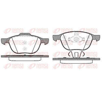 Sada brzdových destiček, kotoučová brzda REMSA 1082.30