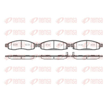Sada brzdových destiček, kotoučová brzda REMSA 1094.12
