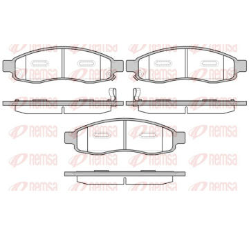 Sada brzdových destiček, kotoučová brzda REMSA 1094.32