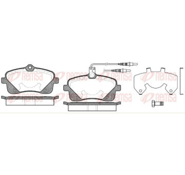 Sada brzdových destiček, kotoučová brzda REMSA 1102.02