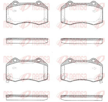 Sada brzdových destiček, kotoučová brzda REMSA 1113.02