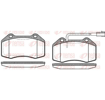 Sada brzdových destiček, kotoučová brzda REMSA 1113.12