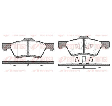 Sada brzdových destiček, kotoučová brzda REMSA 1124.00