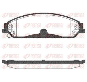 Sada brzdových destiček, kotoučová brzda REMSA 1128.04