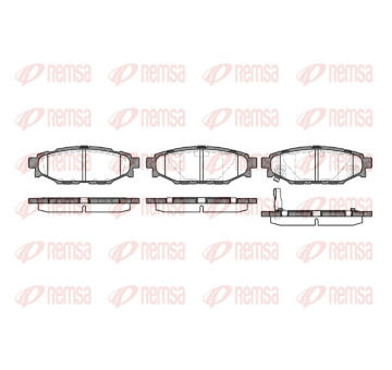 Sada brzdových destiček, kotoučová brzda REMSA 1136.01