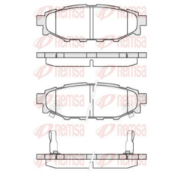 Sada brzdových destiček, kotoučová brzda REMSA 1136.12