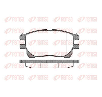 Sada brzdových destiček, kotoučová brzda REMSA 1143.00