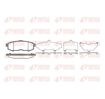 Sada brzdových destiček, kotoučová brzda REMSA 1160.00