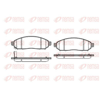 Sada brzdových destiček, kotoučová brzda REMSA 1162.01