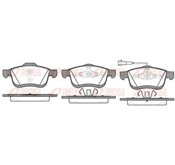 Sada brzdových destiček, kotoučová brzda REMSA 1183.01