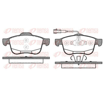 Sada brzdových destiček, kotoučová brzda REMSA 1183.12
