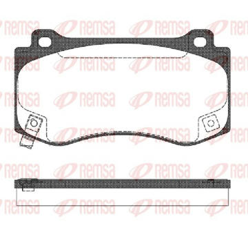Sada brzdových destiček, kotoučová brzda REMSA 1185.04