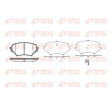 Sada brzdových destiček, kotoučová brzda REMSA 1189.01