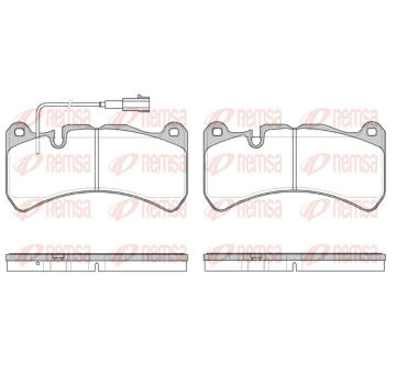 Sada brzdových destiček, kotoučová brzda REMSA 1192.11