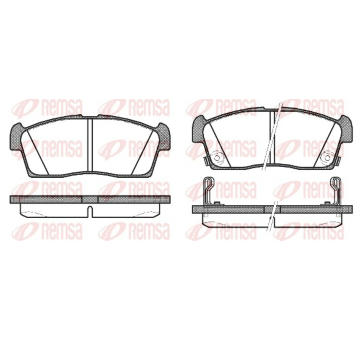 Sada brzdových destiček, kotoučová brzda REMSA 1199.02