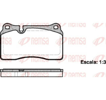 Sada brzdových destiček, kotoučová brzda REMSA 1200.00