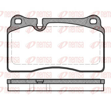 Sada brzdových destiček, kotoučová brzda REMSA 1200.30