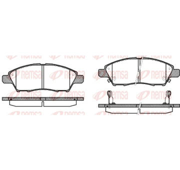 Sada brzdových destiček, kotoučová brzda REMSA 1210.02