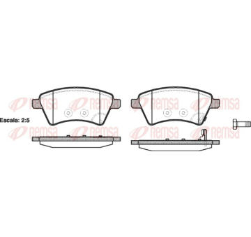 Sada brzdových destiček, kotoučová brzda REMSA 1215.01