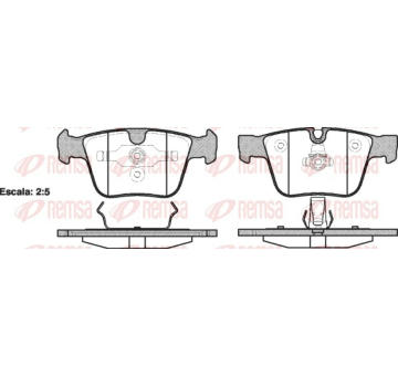 Sada brzdových destiček, kotoučová brzda REMSA 1216.00