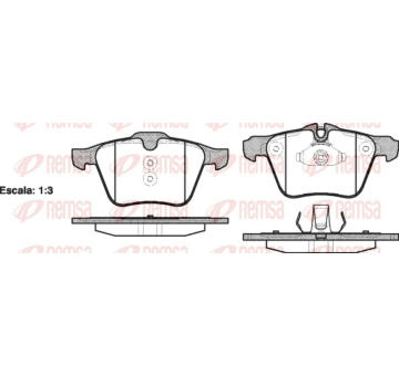Sada brzdových destiček, kotoučová brzda REMSA 1217.00