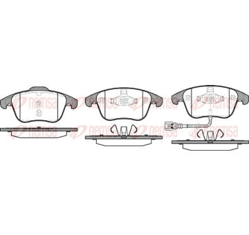 Sada brzdových destiček, kotoučová brzda REMSA 1219.21