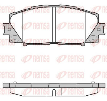 Sada brzdových destiček, kotoučová brzda REMSA 1224.10