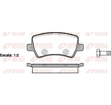 Sada brzdových destiček, kotoučová brzda REMSA 1236.00