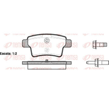 Sada brzdových destiček, kotoučová brzda REMSA 1241.00