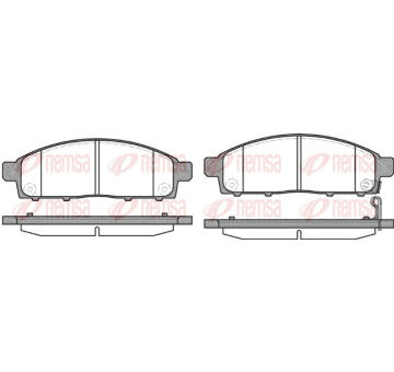 Sada brzdových destiček, kotoučová brzda REMSA 1242.01