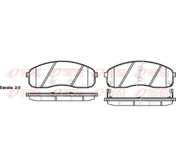 Sada brzdových destiček, kotoučová brzda REMSA 1244.02