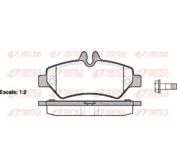 Sada brzdových destiček, kotoučová brzda REMSA 1246.00