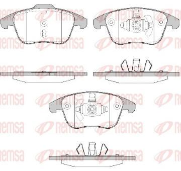 Sada brzdových destiček, kotoučová brzda REMSA 1249.50