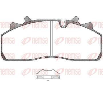 Sada brzdových destiček, kotoučová brzda REMSA JCA 1254.00