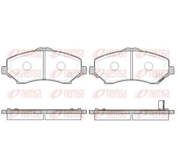 Sada brzdových destiček, kotoučová brzda REMSA 1259.02