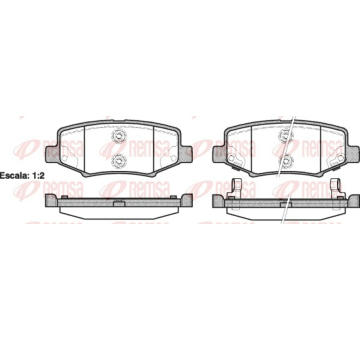 Sada brzdových destiček, kotoučová brzda REMSA 1264.02