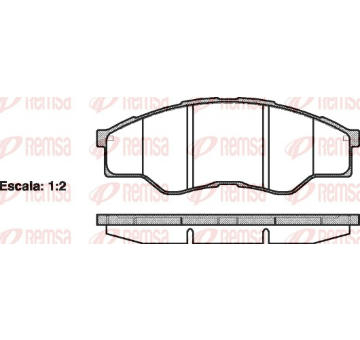 Sada brzdových destiček, kotoučová brzda REMSA 1266.00